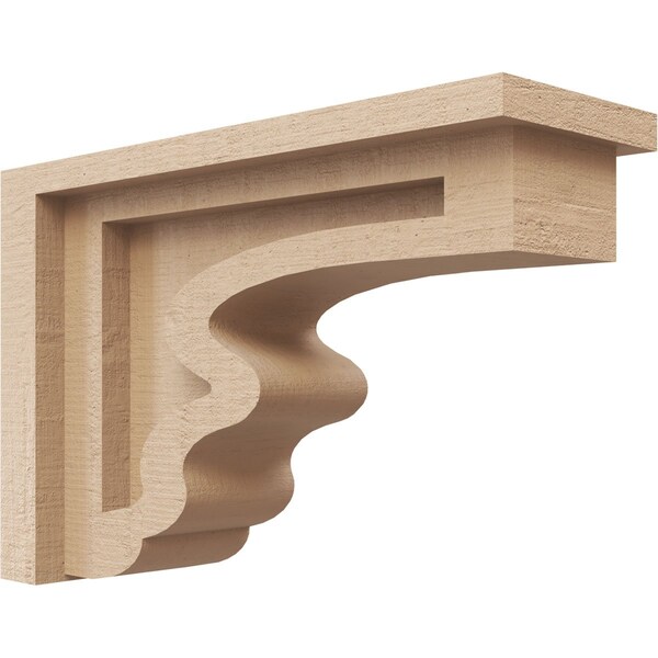 Ekena Millwork 3"W x 9"D x 6"H Classic Highland Rough Cedar Woodgrain TimberThane Corbel, Primed Tan CORUR03X09X06HLDRCPR - main
